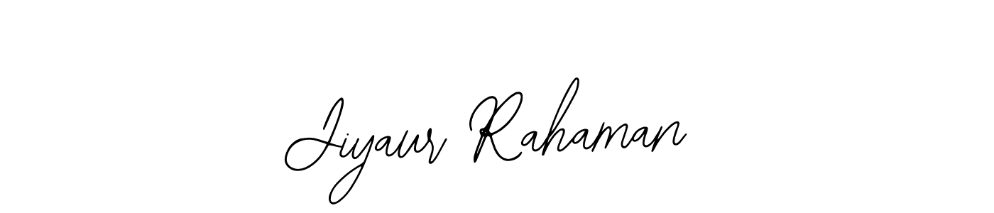 You should practise on your own different ways (Bearetta-2O07w) to write your name (Jiyaur Rahaman) in signature. don't let someone else do it for you. Jiyaur Rahaman signature style 12 images and pictures png