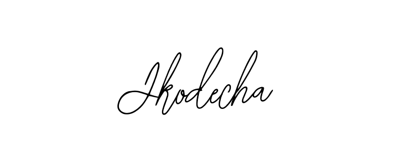 Bearetta-2O07w is a professional signature style that is perfect for those who want to add a touch of class to their signature. It is also a great choice for those who want to make their signature more unique. Get Jkodecha name to fancy signature for free. Jkodecha signature style 12 images and pictures png