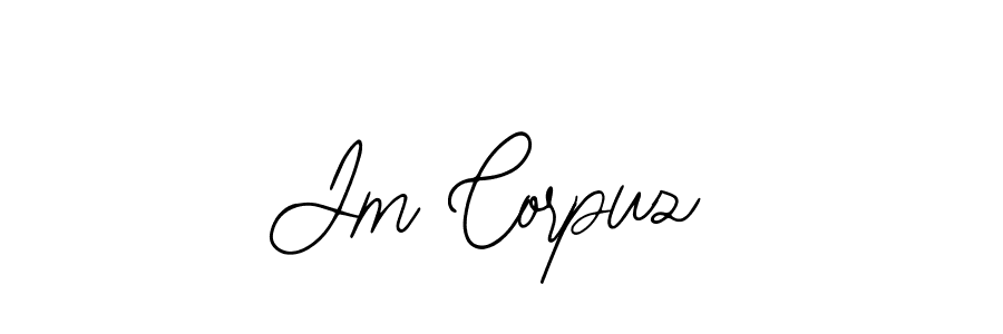 Use a signature maker to create a handwritten signature online. With this signature software, you can design (Bearetta-2O07w) your own signature for name Jm Corpuz. Jm Corpuz signature style 12 images and pictures png