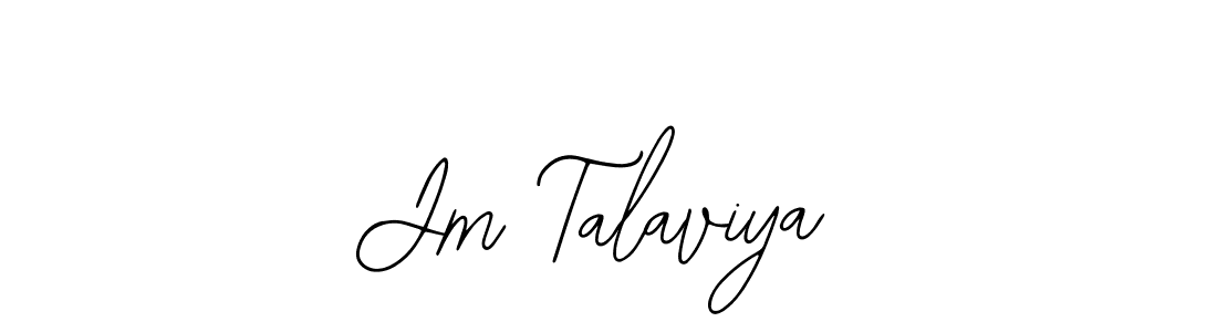 The best way (Bearetta-2O07w) to make a short signature is to pick only two or three words in your name. The name Jm Talaviya include a total of six letters. For converting this name. Jm Talaviya signature style 12 images and pictures png