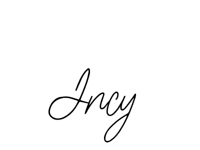 Use a signature maker to create a handwritten signature online. With this signature software, you can design (Bearetta-2O07w) your own signature for name Jncy. Jncy signature style 12 images and pictures png