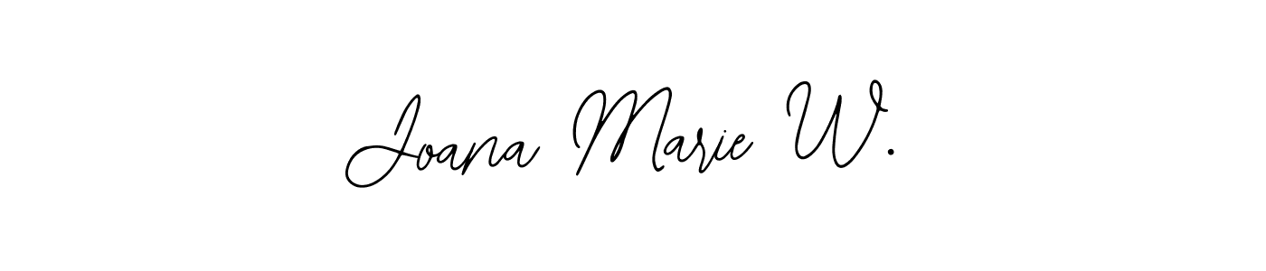 Make a beautiful signature design for name Joana Marie W.. Use this online signature maker to create a handwritten signature for free. Joana Marie W. signature style 12 images and pictures png