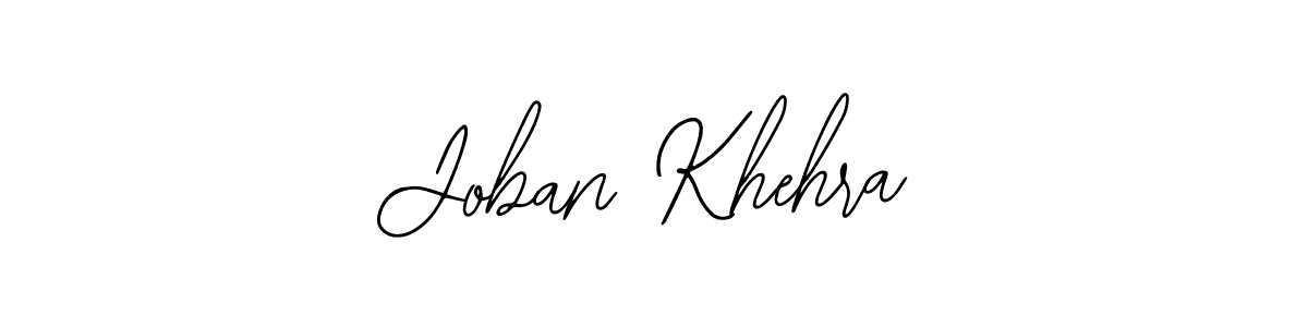 How to make Joban Khehra name signature. Use Bearetta-2O07w style for creating short signs online. This is the latest handwritten sign. Joban Khehra signature style 12 images and pictures png