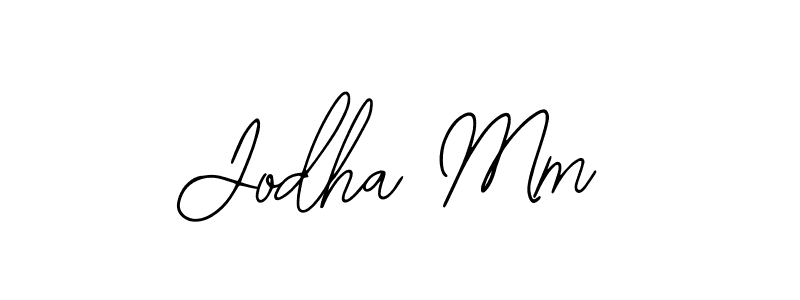 The best way (Bearetta-2O07w) to make a short signature is to pick only two or three words in your name. The name Jodha Mm include a total of six letters. For converting this name. Jodha Mm signature style 12 images and pictures png