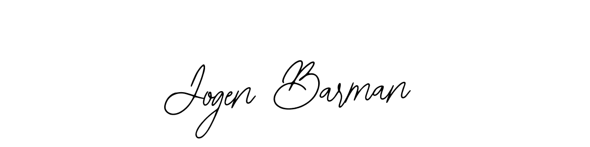 Use a signature maker to create a handwritten signature online. With this signature software, you can design (Bearetta-2O07w) your own signature for name Jogen Barman. Jogen Barman signature style 12 images and pictures png