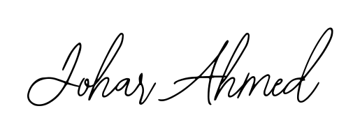 Designed for modern professionals: Johar Ahmed name signature crafted with Bearetta-2O07w script. Ready for digital PDF workflows. Johar Ahmed signature style 12 images and pictures png