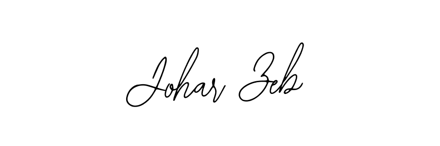 How to make Johar Zeb name signature. Use Bearetta-2O07w style for creating short signs online. This is the latest handwritten sign. Johar Zeb signature style 12 images and pictures png