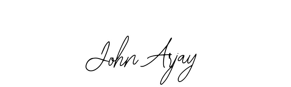 You should practise on your own different ways (Bearetta-2O07w) to write your name (John Arjay) in signature. don't let someone else do it for you. John Arjay signature style 12 images and pictures png