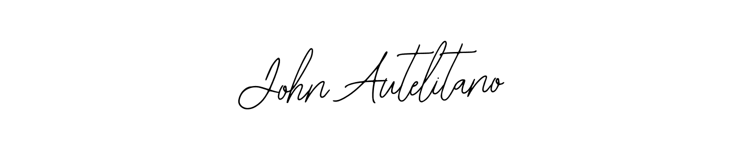 How to make John Autelitano name signature. Use Bearetta-2O07w style for creating short signs online. This is the latest handwritten sign. John Autelitano signature style 12 images and pictures png