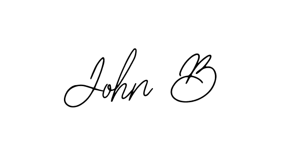How to make John B name signature. Use Bearetta-2O07w style for creating short signs online. This is the latest handwritten sign. John B signature style 12 images and pictures png