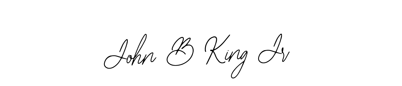 The best way (Bearetta-2O07w) to make a short signature is to pick only two or three words in your name. The name John B King Jr include a total of six letters. For converting this name. John B King Jr signature style 12 images and pictures png