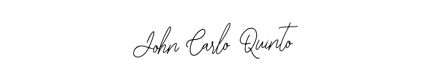 Use a signature maker to create a handwritten signature online. With this signature software, you can design (Bearetta-2O07w) your own signature for name John Carlo Quinto. John Carlo Quinto signature style 12 images and pictures png