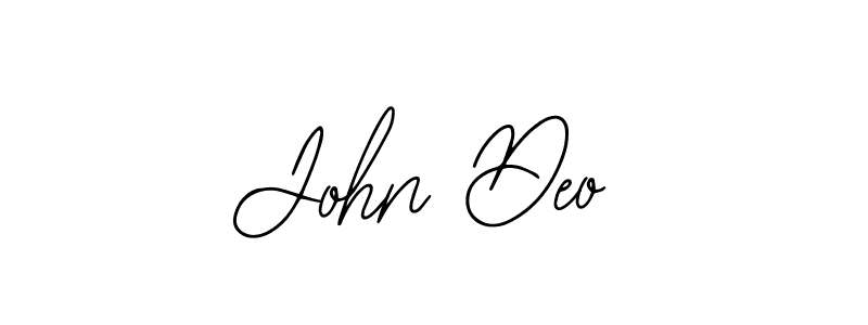 You should practise on your own different ways (Bearetta-2O07w) to write your name (John Deo) in signature. don't let someone else do it for you. John Deo signature style 12 images and pictures png