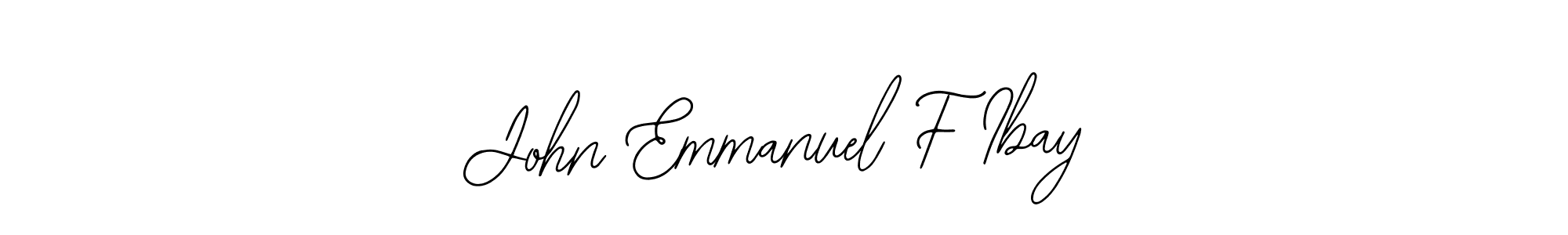 It looks lik you need a new signature style for name John Emmanuel F Ibay. Design unique handwritten (Bearetta-2O07w) signature with our free signature maker in just a few clicks. John Emmanuel F Ibay signature style 12 images and pictures png