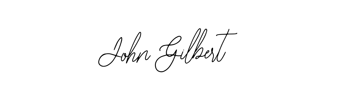 You should practise on your own different ways (Bearetta-2O07w) to write your name (John Gilbert) in signature. don't let someone else do it for you. John Gilbert signature style 12 images and pictures png