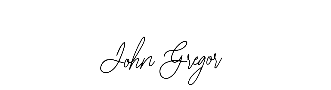 How to make John Gregor name signature. Use Bearetta-2O07w style for creating short signs online. This is the latest handwritten sign. John Gregor signature style 12 images and pictures png