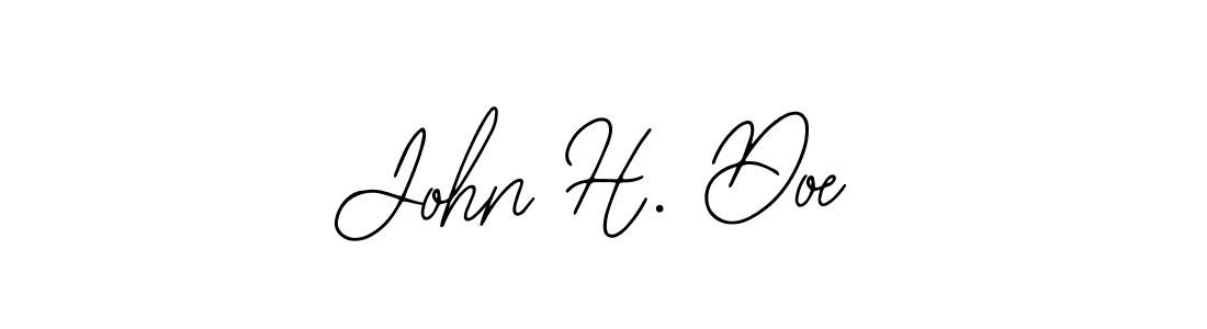 How to make John H. Doe name signature. Use Bearetta-2O07w style for creating short signs online. This is the latest handwritten sign. John H. Doe signature style 12 images and pictures png