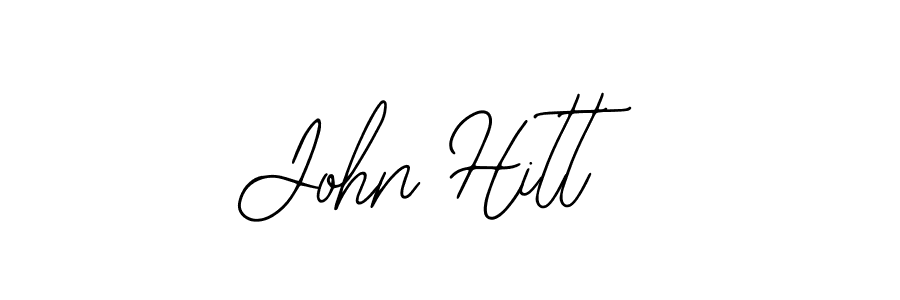 You should practise on your own different ways (Bearetta-2O07w) to write your name (John Hitt) in signature. don't let someone else do it for you. John Hitt signature style 12 images and pictures png