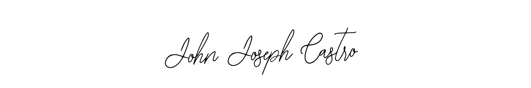 How to make John Joseph Castro name signature. Use Bearetta-2O07w style for creating short signs online. This is the latest handwritten sign. John Joseph Castro signature style 12 images and pictures png