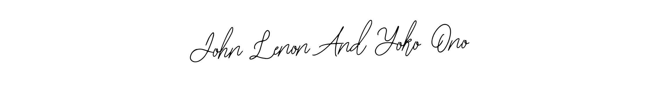 Bearetta-2O07w is a professional signature style that is perfect for those who want to add a touch of class to their signature. It is also a great choice for those who want to make their signature more unique. Get John Lenon And Yoko Ono name to fancy signature for free. John Lenon And Yoko Ono signature style 12 images and pictures png