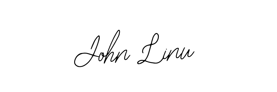 if you are searching for the best signature style for your name John Linu. so please give up your signature search. here we have designed multiple signature styles  using Bearetta-2O07w. John Linu signature style 12 images and pictures png