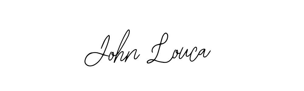 Make a beautiful signature design for name John Louca. With this signature (Bearetta-2O07w) style, you can create a handwritten signature for free. John Louca signature style 12 images and pictures png