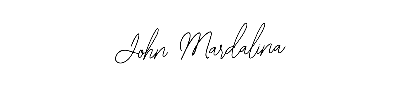 You should practise on your own different ways (Bearetta-2O07w) to write your name (John Mardalina) in signature. don't let someone else do it for you. John Mardalina signature style 12 images and pictures png