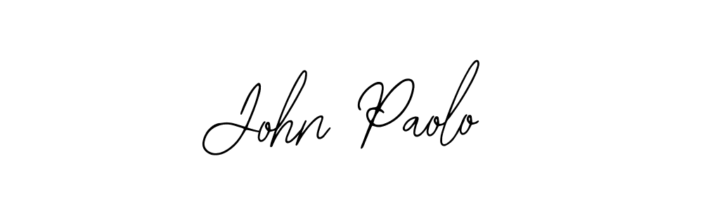 Design your own signature with our free online signature maker. With this signature software, you can create a handwritten (Bearetta-2O07w) signature for name John Paolo. John Paolo signature style 12 images and pictures png
