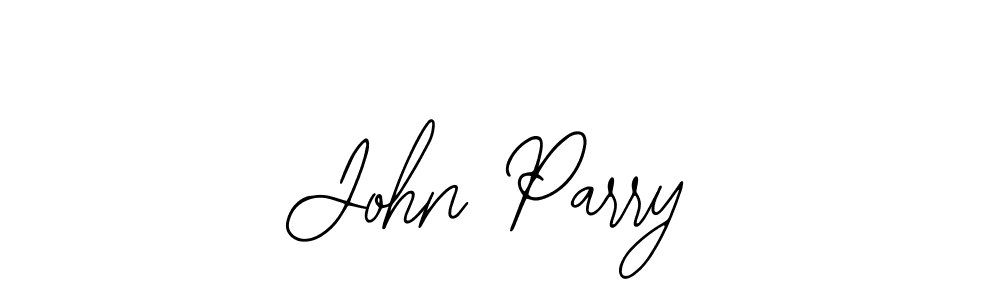 You should practise on your own different ways (Bearetta-2O07w) to write your name (John Parry) in signature. don't let someone else do it for you. John Parry signature style 12 images and pictures png