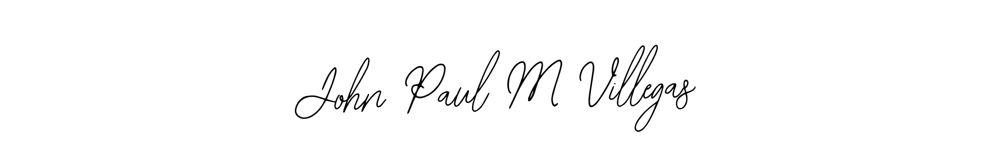 John Paul M Villegas stylish signature style. Best Handwritten Sign (Bearetta-2O07w) for my name. Handwritten Signature Collection Ideas for my name John Paul M Villegas. John Paul M Villegas signature style 12 images and pictures png