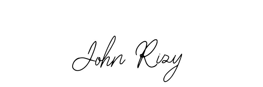 You should practise on your own different ways (Bearetta-2O07w) to write your name (John Rizy) in signature. don't let someone else do it for you. John Rizy signature style 12 images and pictures png
