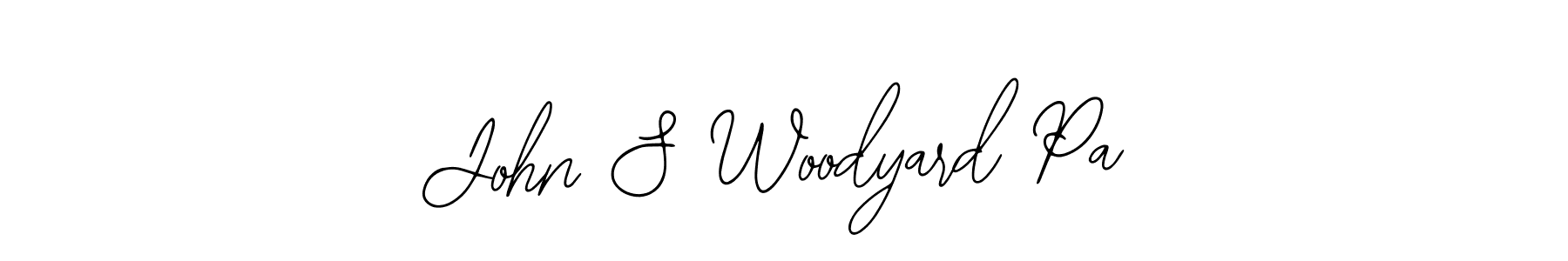 How to make John S Woodyard Pa name signature. Use Bearetta-2O07w style for creating short signs online. This is the latest handwritten sign. John S Woodyard Pa signature style 12 images and pictures png