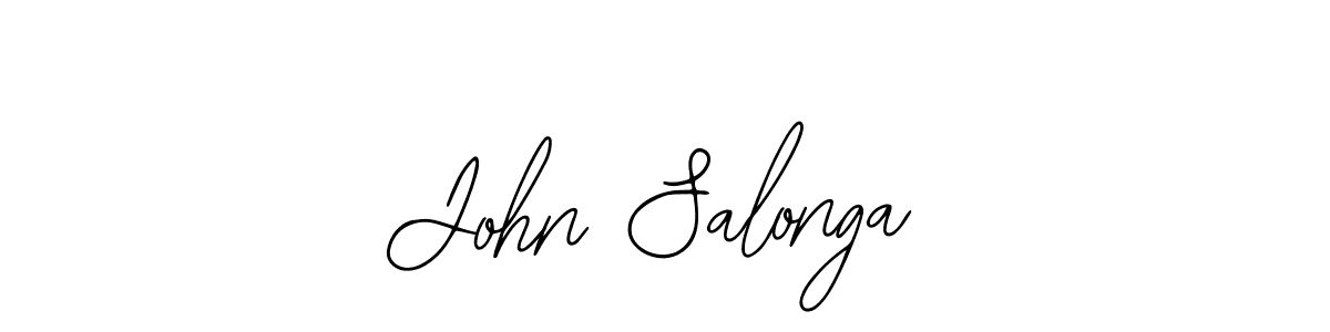 You should practise on your own different ways (Bearetta-2O07w) to write your name (John Salonga) in signature. don't let someone else do it for you. John Salonga signature style 12 images and pictures png