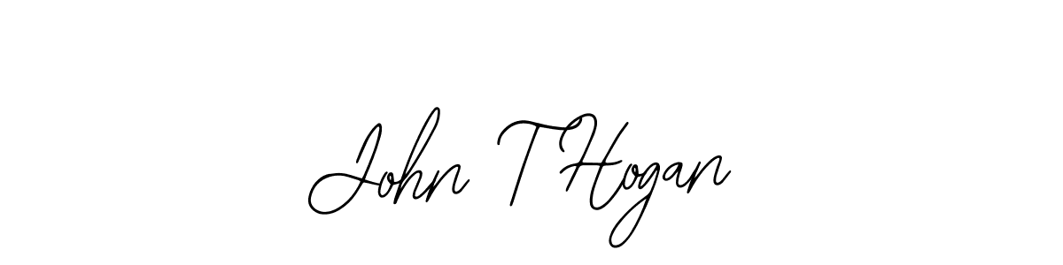The best way (Bearetta-2O07w) to make a short signature is to pick only two or three words in your name. The name John T Hogan include a total of six letters. For converting this name. John T Hogan signature style 12 images and pictures png
