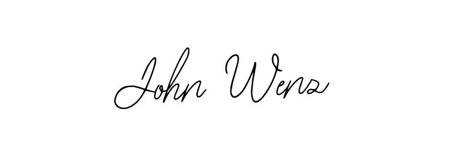 How to make John Wenz name signature. Use Bearetta-2O07w style for creating short signs online. This is the latest handwritten sign. John Wenz signature style 12 images and pictures png