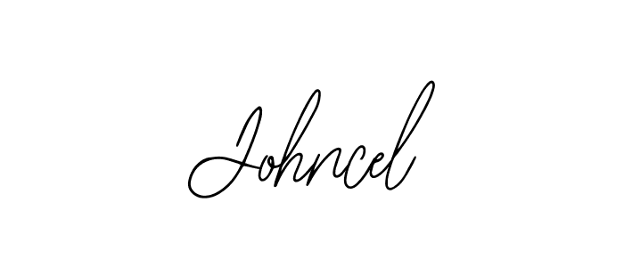 How to make Johncel name signature. Use Bearetta-2O07w style for creating short signs online. This is the latest handwritten sign. Johncel signature style 12 images and pictures png
