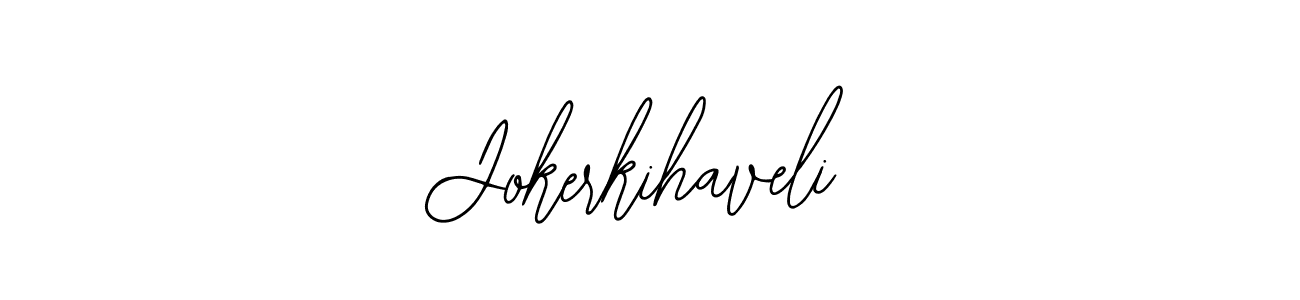 Design your own signature with our free online signature maker. With this signature software, you can create a handwritten (Bearetta-2O07w) signature for name Jokerkihaveli. Jokerkihaveli signature style 12 images and pictures png