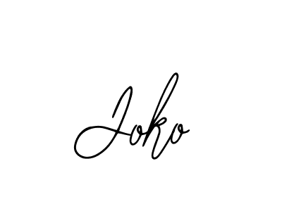 The best way (Bearetta-2O07w) to make a short signature is to pick only two or three words in your name. The name Joko include a total of six letters. For converting this name. Joko signature style 12 images and pictures png