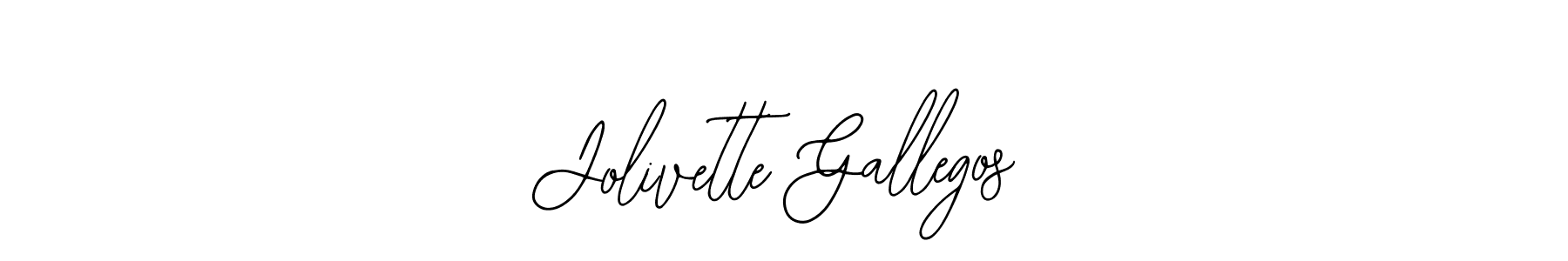 Bearetta-2O07w is a professional signature style that is perfect for those who want to add a touch of class to their signature. It is also a great choice for those who want to make their signature more unique. Get Jolivette Gallegos name to fancy signature for free. Jolivette Gallegos signature style 12 images and pictures png