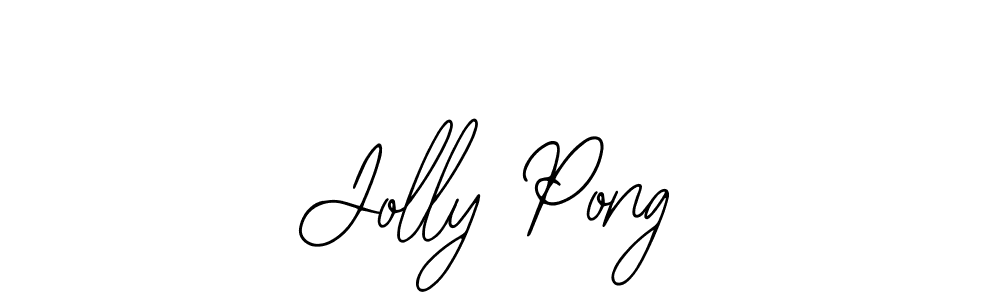 The best way (Bearetta-2O07w) to make a short signature is to pick only two or three words in your name. The name Jolly Pong include a total of six letters. For converting this name. Jolly Pong signature style 12 images and pictures png