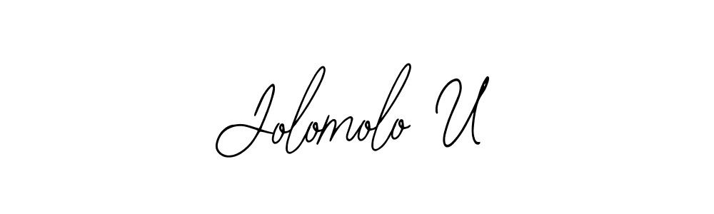 Also we have Jolomolo U name is the best signature style. Create professional handwritten signature collection using Bearetta-2O07w autograph style. Jolomolo U signature style 12 images and pictures png