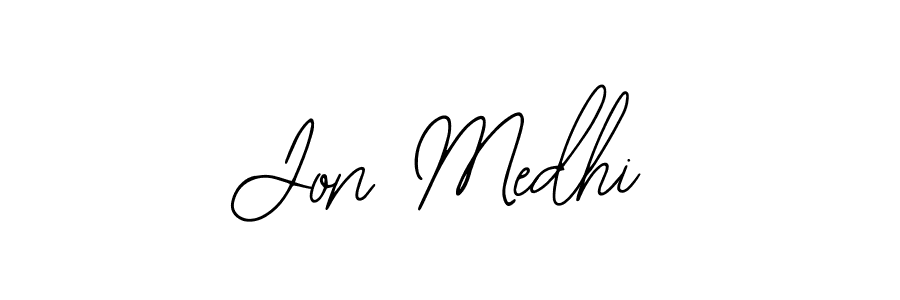 Similarly Bearetta-2O07w is the best handwritten signature design. Signature creator online .You can use it as an online autograph creator for name Jon Medhi. Jon Medhi signature style 12 images and pictures png
