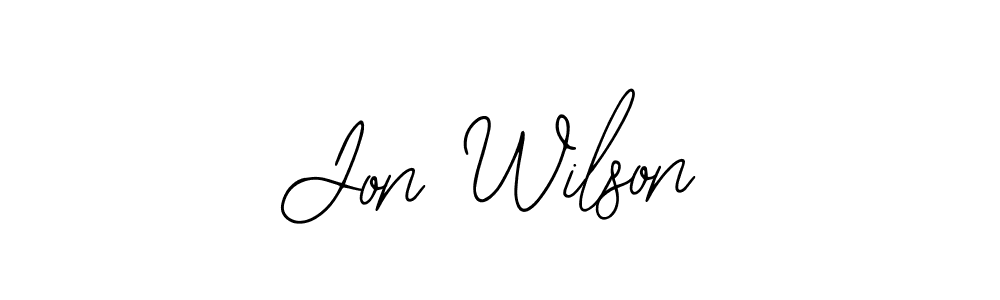 You should practise on your own different ways (Bearetta-2O07w) to write your name (Jon Wilson) in signature. don't let someone else do it for you. Jon Wilson signature style 12 images and pictures png