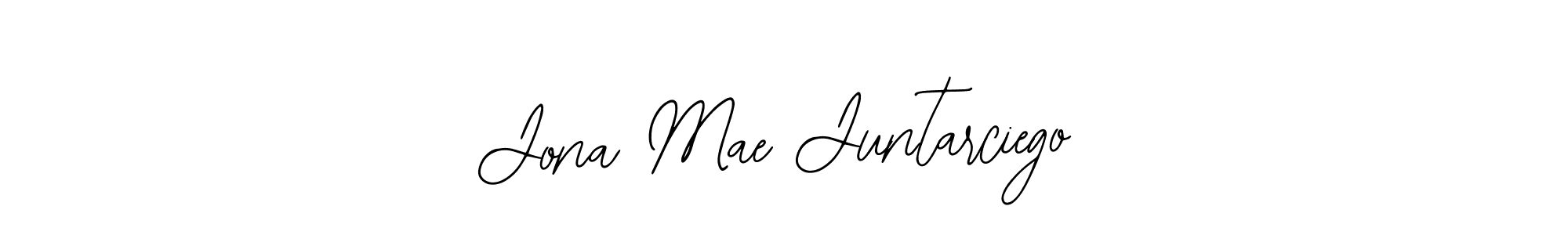 Use a signature maker to create a handwritten signature online. With this signature software, you can design (Bearetta-2O07w) your own signature for name Jona Mae Juntarciego. Jona Mae Juntarciego signature style 12 images and pictures png