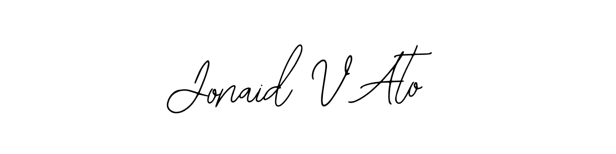 Bearetta-2O07w is a professional signature style that is perfect for those who want to add a touch of class to their signature. It is also a great choice for those who want to make their signature more unique. Get Jonaid V Ato name to fancy signature for free. Jonaid V Ato signature style 12 images and pictures png