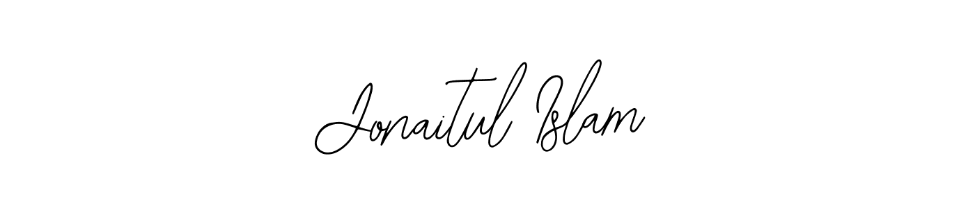 The best way (Bearetta-2O07w) to make a short signature is to pick only two or three words in your name. The name Jonaitul Islam include a total of six letters. For converting this name. Jonaitul Islam signature style 12 images and pictures png