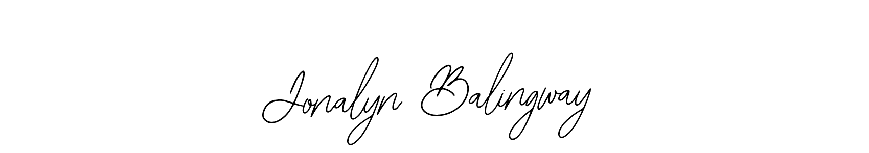 The best way (Bearetta-2O07w) to make a short signature is to pick only two or three words in your name. The name Jonalyn Balingway include a total of six letters. For converting this name. Jonalyn Balingway signature style 12 images and pictures png