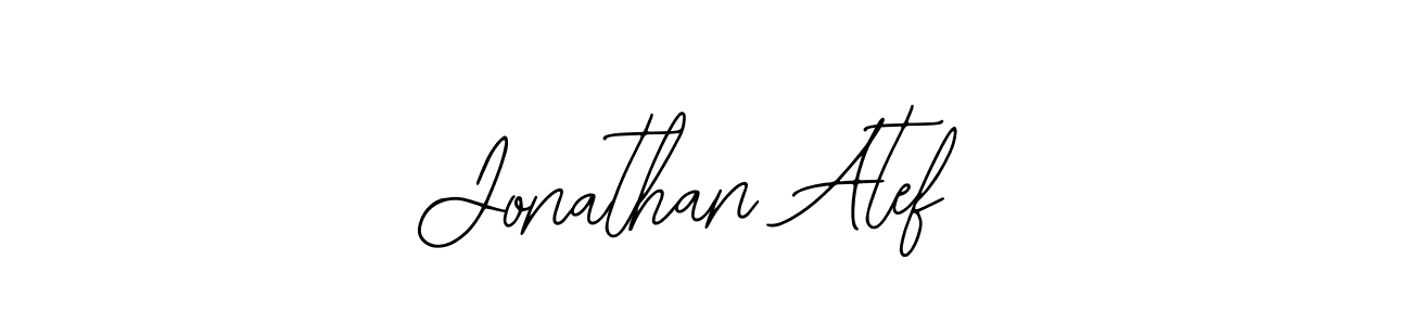 How to make Jonathan Atef name signature. Use Bearetta-2O07w style for creating short signs online. This is the latest handwritten sign. Jonathan Atef signature style 12 images and pictures png