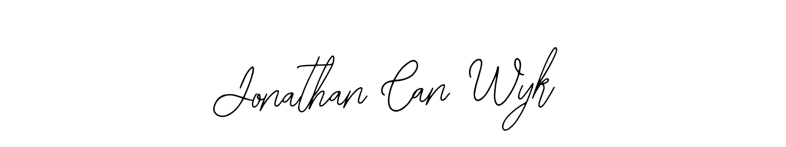 How to make Jonathan Can Wyk name signature. Use Bearetta-2O07w style for creating short signs online. This is the latest handwritten sign. Jonathan Can Wyk signature style 12 images and pictures png