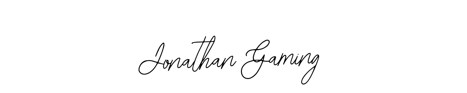 Use a signature maker to create a handwritten signature online. With this signature software, you can design (Bearetta-2O07w) your own signature for name Jonathan Gaming. Jonathan Gaming signature style 12 images and pictures png